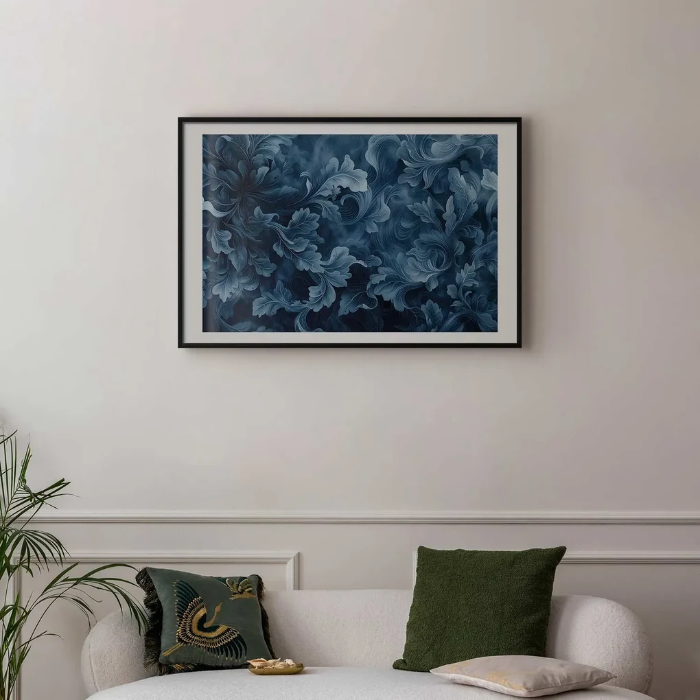 Plakat Abstrakcyjne ornamenty 42x29,7 cm z ramą czarną z marginesem ARTGEIST B