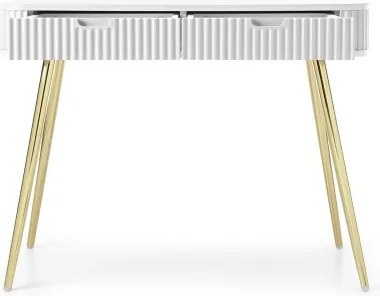 ZURI Toaletka T-103 biała | złote nogi