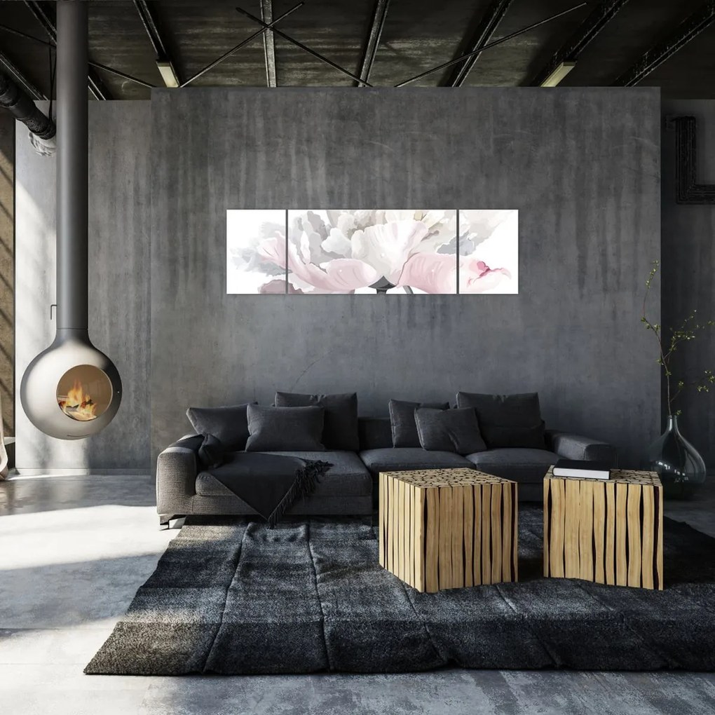 Obraz - Kwiat róży (170x50 cm)