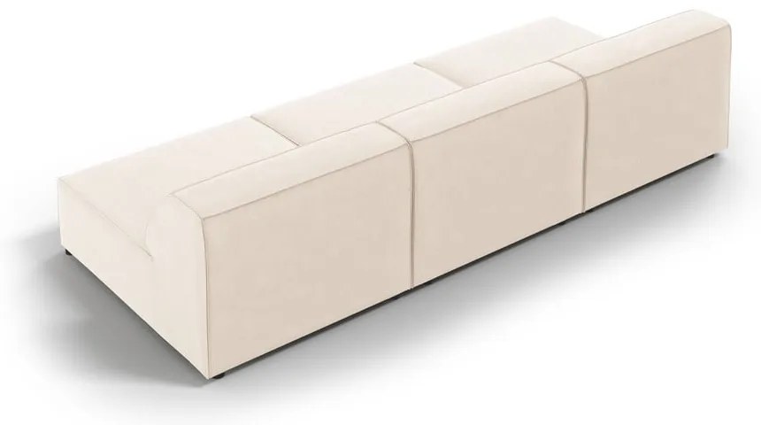 Kremowa aksamitna sofa 240 cm Jodie – Micadoni Home