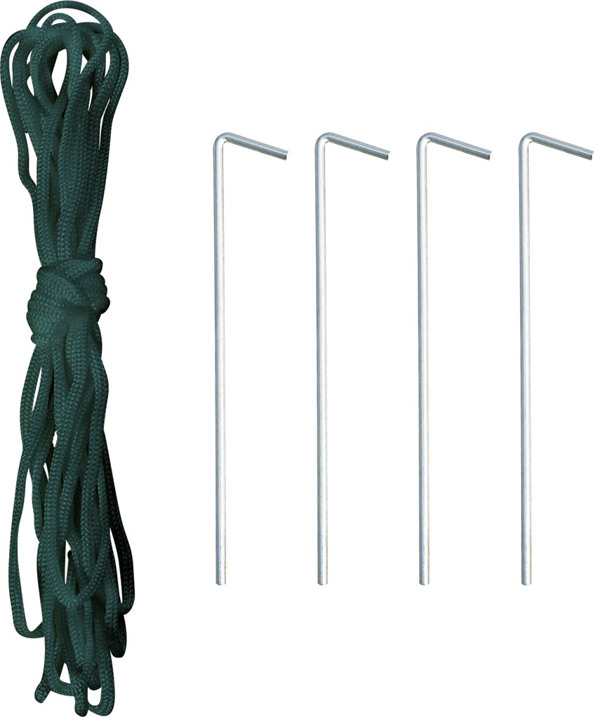 Outsunny Szklarnia Foliowa, Spacerowa Szklarnia, Tunel Foliowy, Szklarnia, Plastik, Stal, Zielona