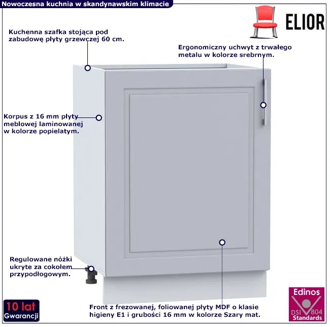 Szafka pod płytę grzewczą 60 cm - Akia 10X