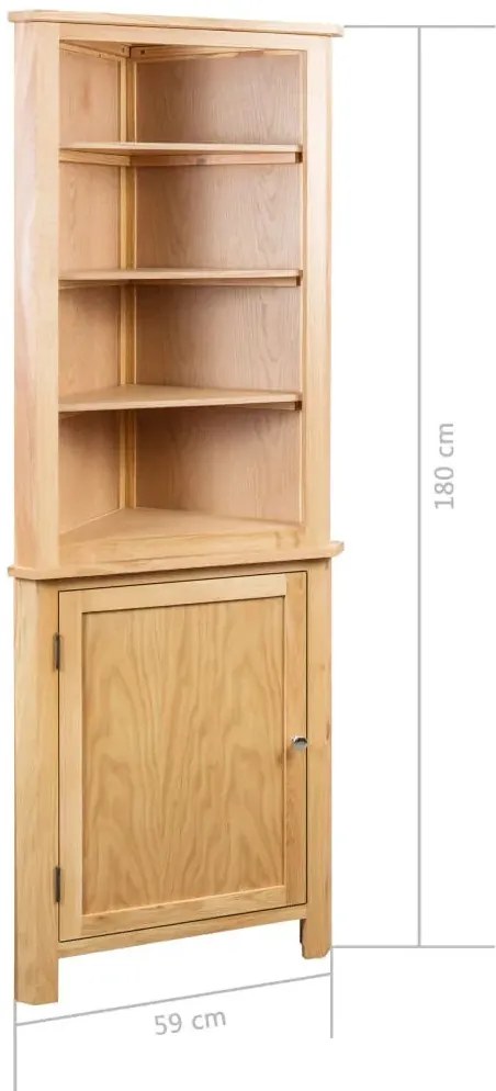 Wysoka szafka narożna stojąca dąb L0-D51