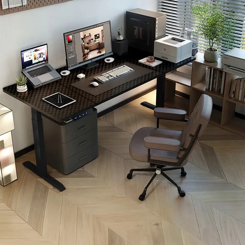 Biurko Elektryczne Podnoszone Czarne 160x80 Regulowane Wysokości 72-118 cm