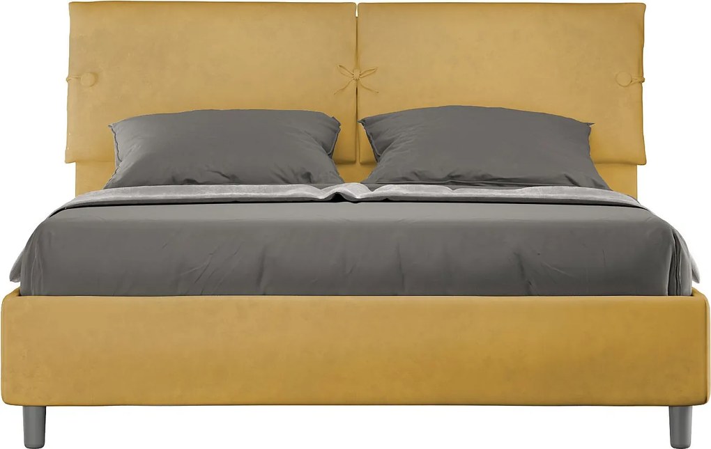 Łóżko bez stelaża tapicerowane 160x200 microfibra Okra Sleeper