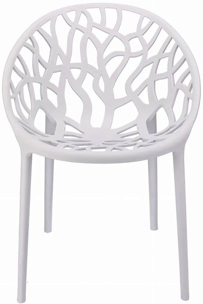 Białe ażurowe krzesło nowoczesne G4-D02