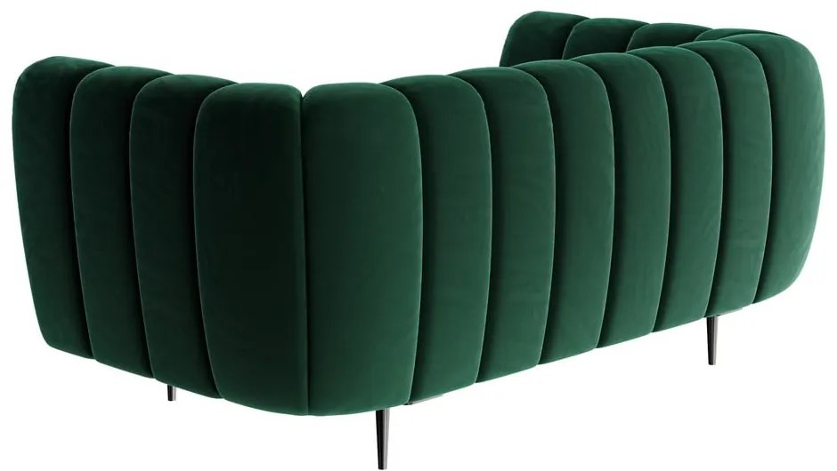 Ciemnozielona aksamitna sofa Ghado Shel, 170 cm