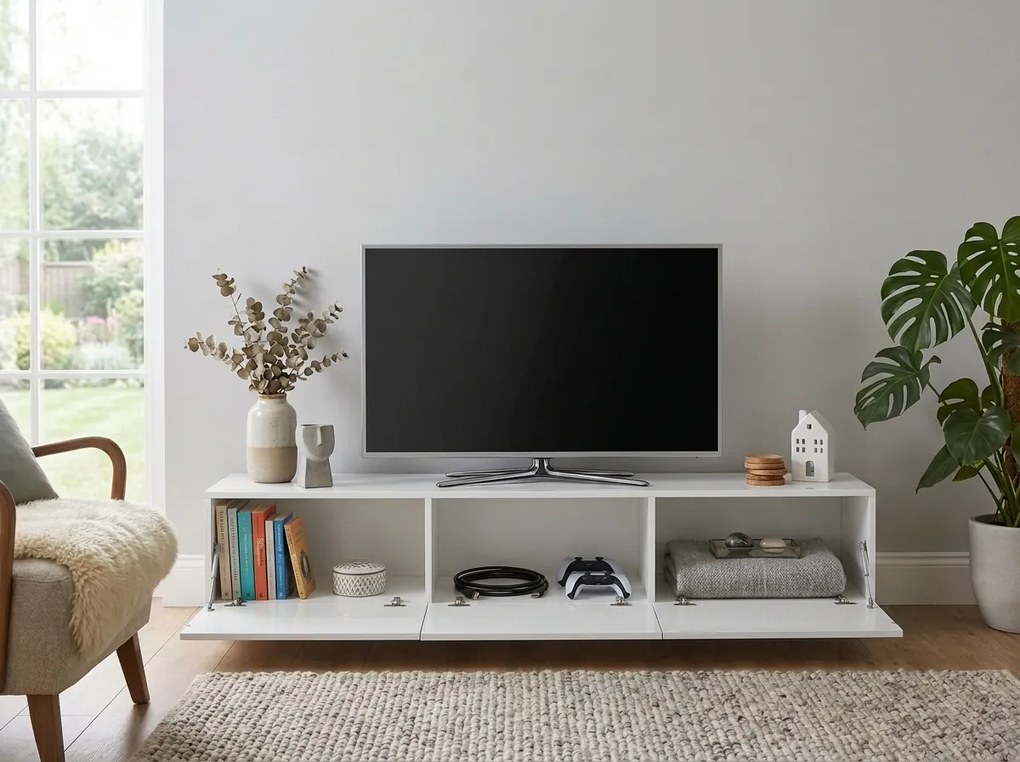 Stolik RTV DOLCE 180 cm, biały