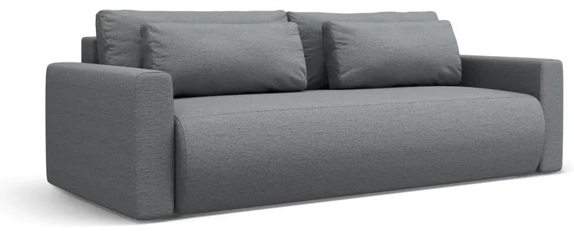 Szara rozkładana sofa ze schowkiem 238 cm Belfast – Cosmopolitan Design