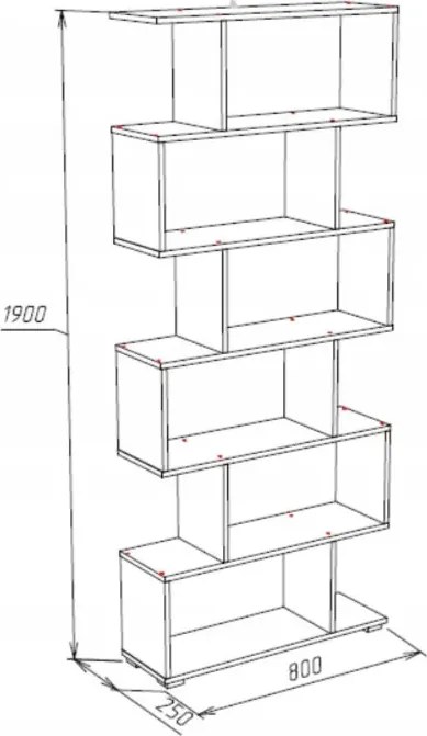 Biały ażurowy regał do salonu P3-R40