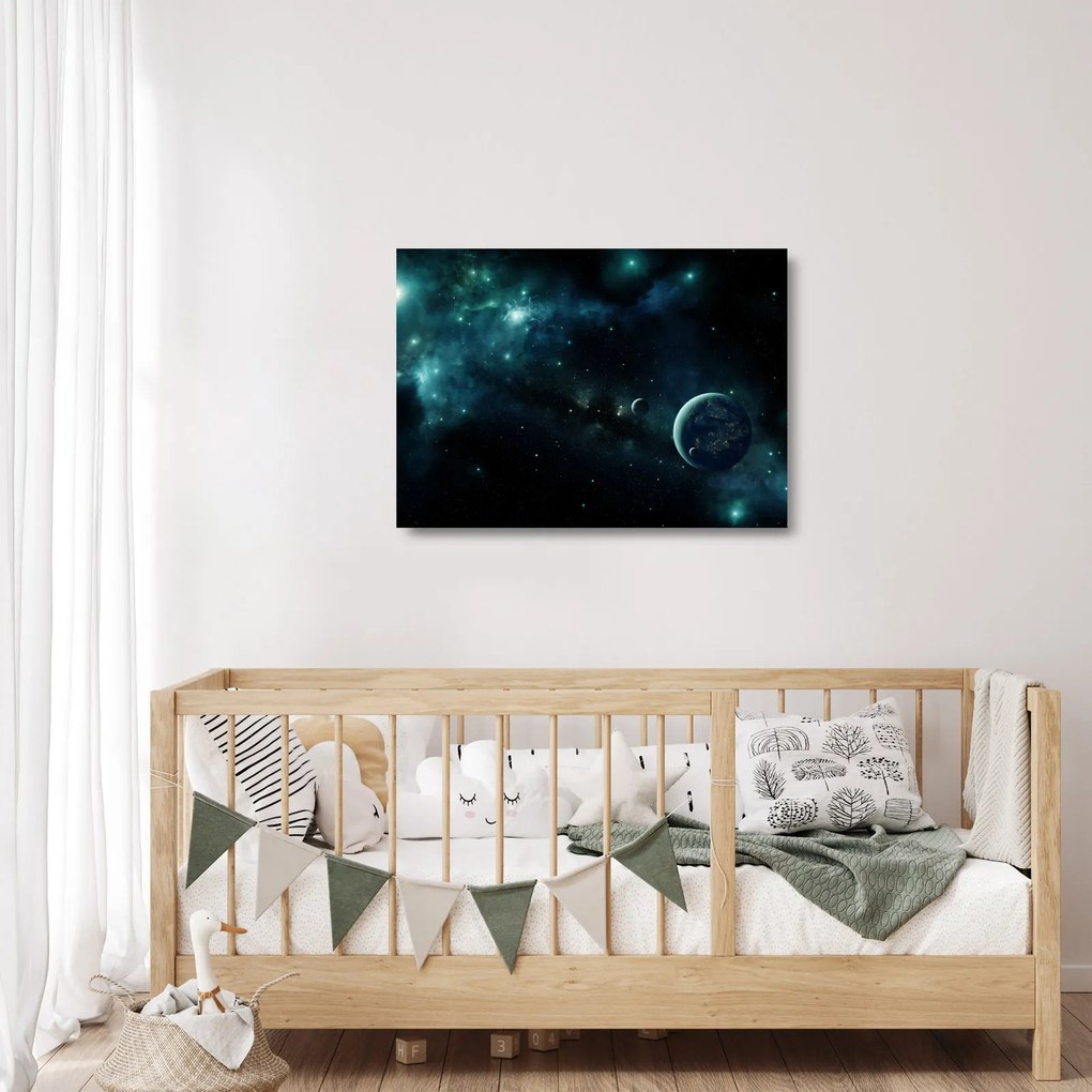 Obraz na szkle - Życie w kosmosie (70x50 cm)