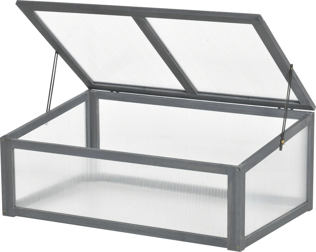 Outsunny Mini-szklarnia, mała szklarnia ogrodowa z płytami PC, Dobra przepuszczalność światła, 100D x 65S x 40W cm