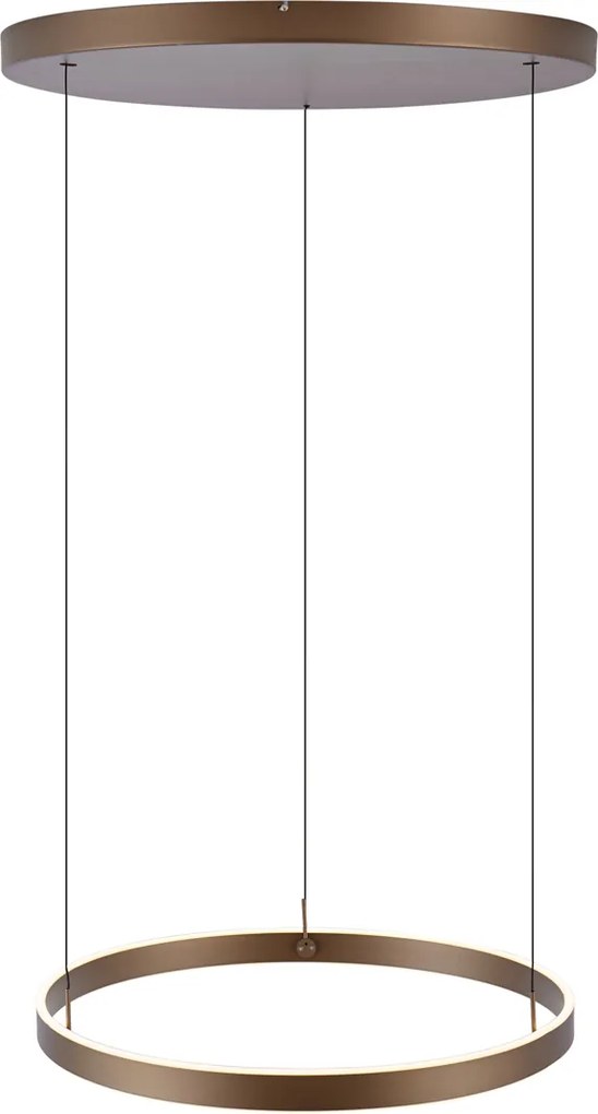 Designerska lampa wisząca ciemny brąz z 3-stopniowym ściemnianiem - Titmus