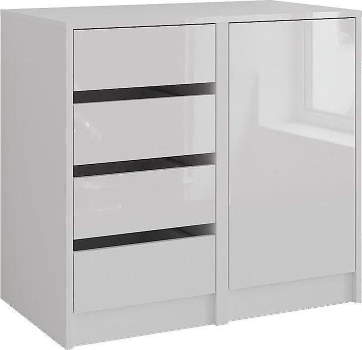 Kredens biały/biały wysoki połysk 80.2x50.1x76 sherry