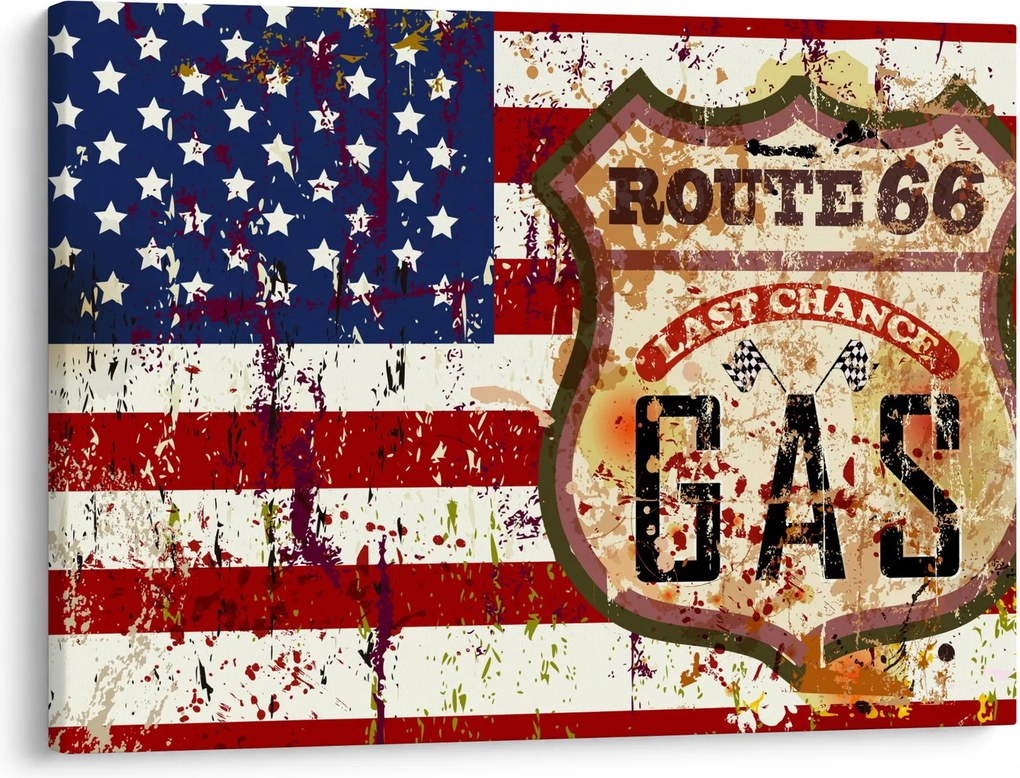 Obraz - Vintage flaga (70x50 cm)