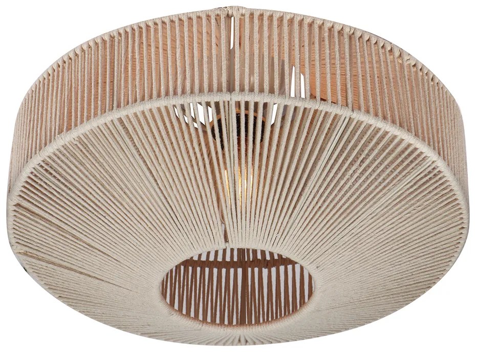 Japandi plafondlamp bruin met touw - SveaJapandi Oswietlenie wewnetrzne