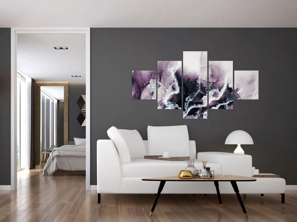 Obraz - Fioletowy marmur N⁰2 (125x70 cm)