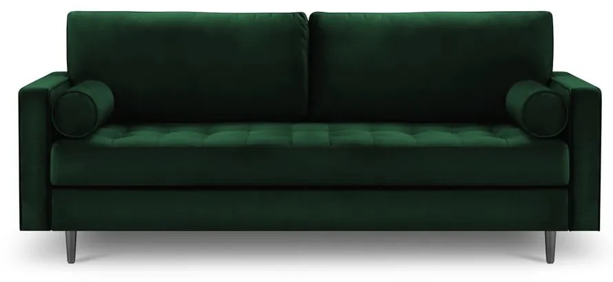 Zielona aksamitna sofa Milo Casa Santo, 219 cm