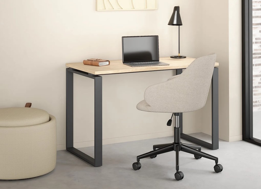 Biurko loft na płozach Sign 120 jackson hickory/szary mat