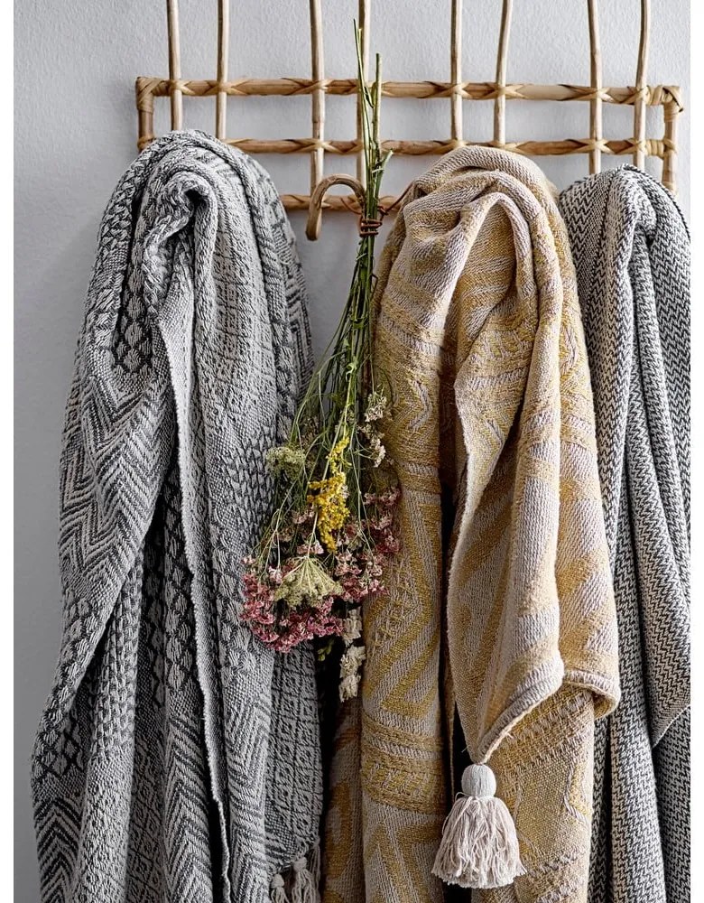 Szary pled Bloomingville Throw, 130x160 cm