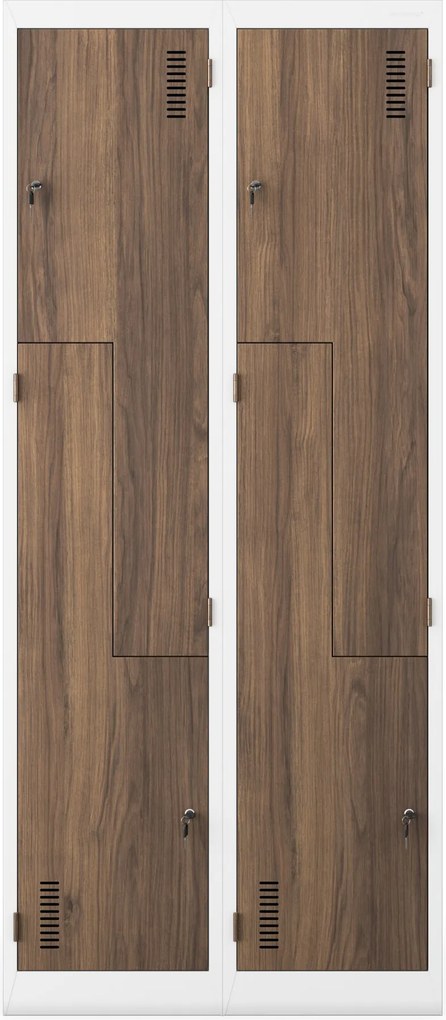 Szafa ubraniowa typu L biała, orzech, 800x1850x450 mm: JULIA Eco Design