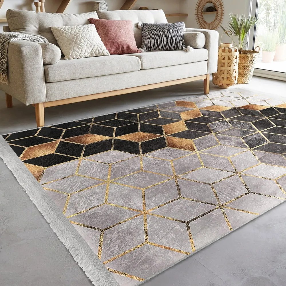 Dywan w szaro-złotym kolorze 160x230 cm – Mila Home