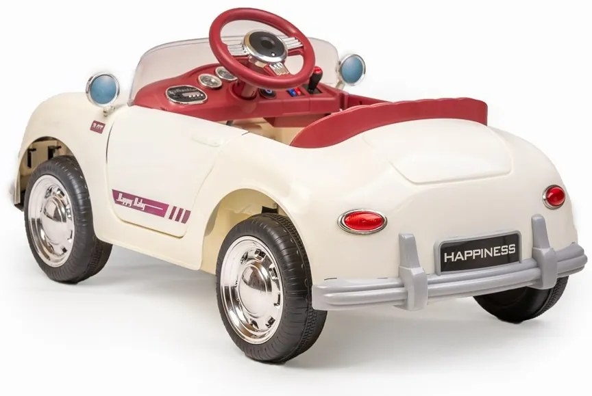Baby Mix Elektryczny samochód dla dzieci RetroPearl, biały