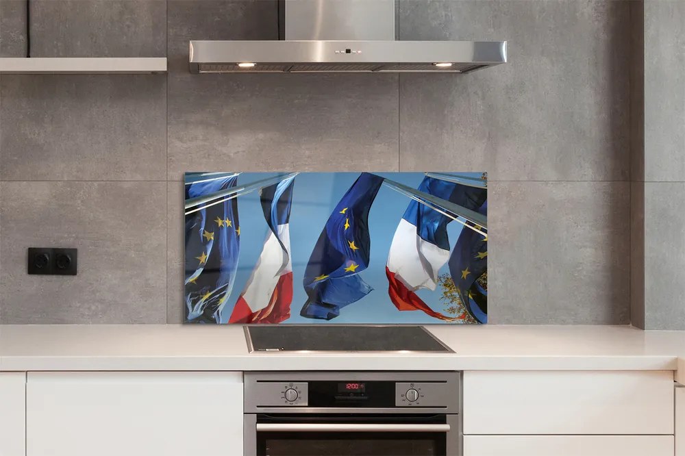 Panel szklany do Kuchni Międzynarodowe Flagi Świata