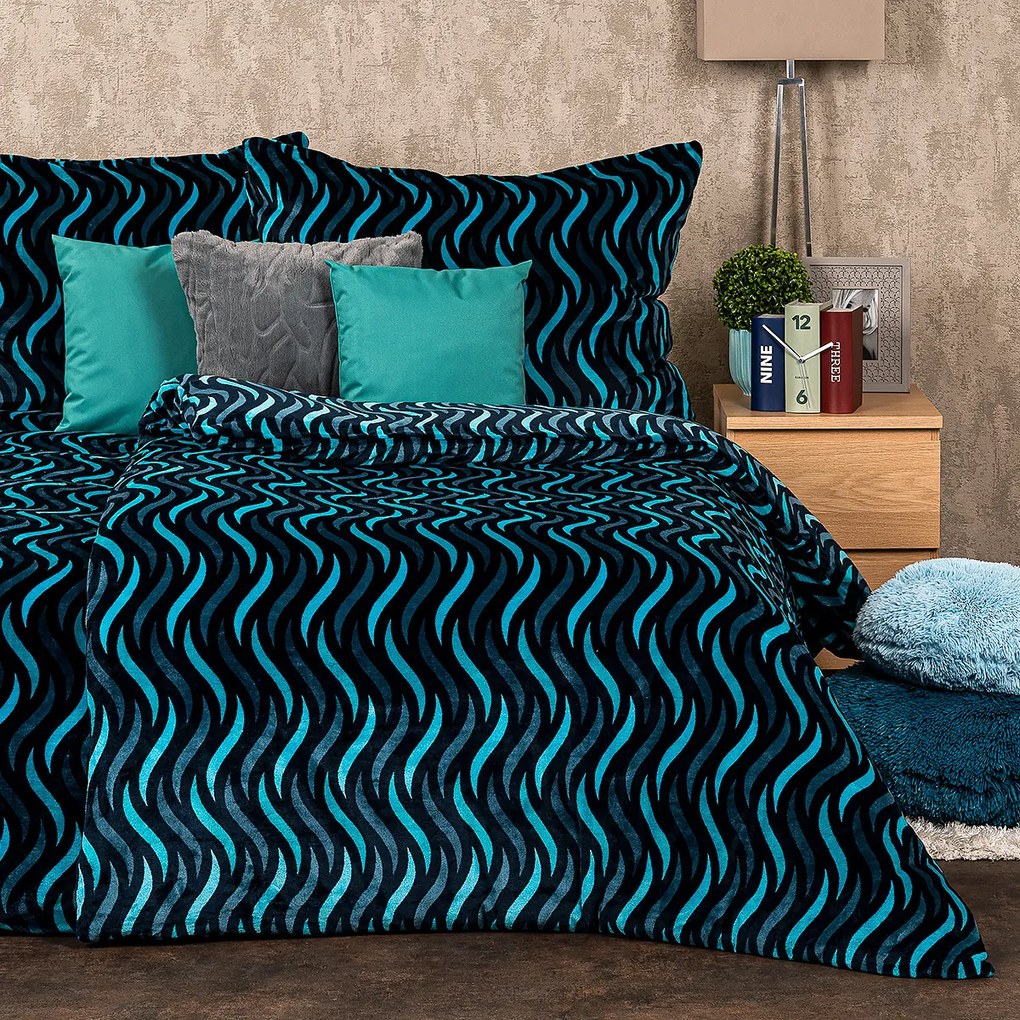 4Home Pościel mikroflanela Wave, 140 x 220 cm, 70 x 90 cm