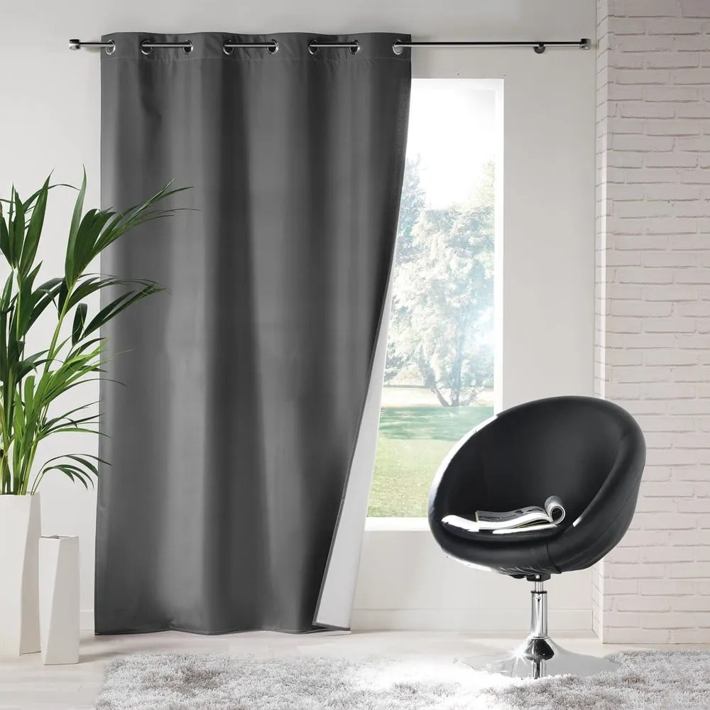 Antracytowa zasłona termiczna 140x260 cm Icemount – douceur d'intérieur
