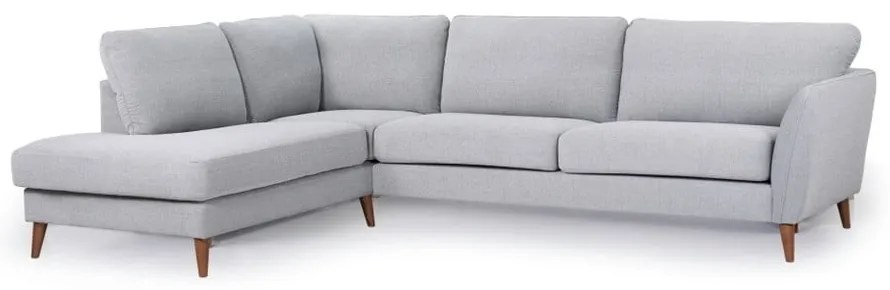 Jasnoszary narożnik Scandic Paris, lewostronny