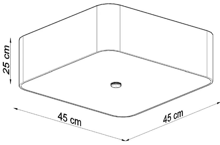 Biała lampa sufitowa z tekstylno-szklanym kloszem 45x45 cm Kortez – Nice Lamps