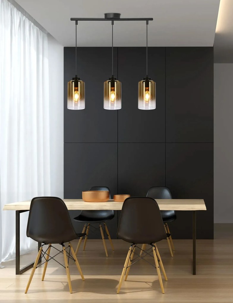 Nowoczesna Lampa Wisząca Ze Złotymi Kloszami D4-W21