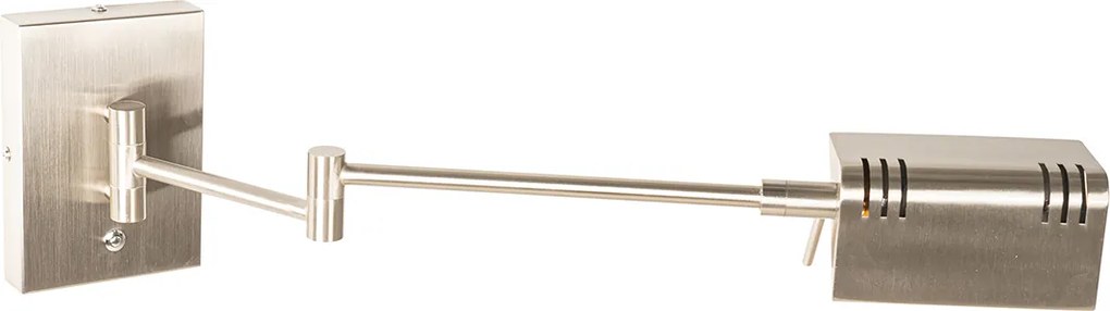 Designerska lampa ścienna ze stali z wbudowanym ściemniaczem LED - Notia