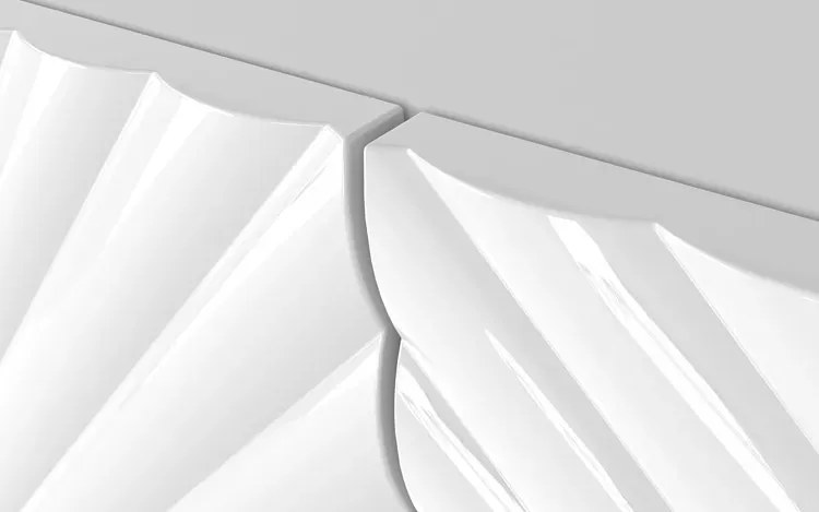 Szafka rtv w stylu glamour biały połysk + złote nóżki H6-W10