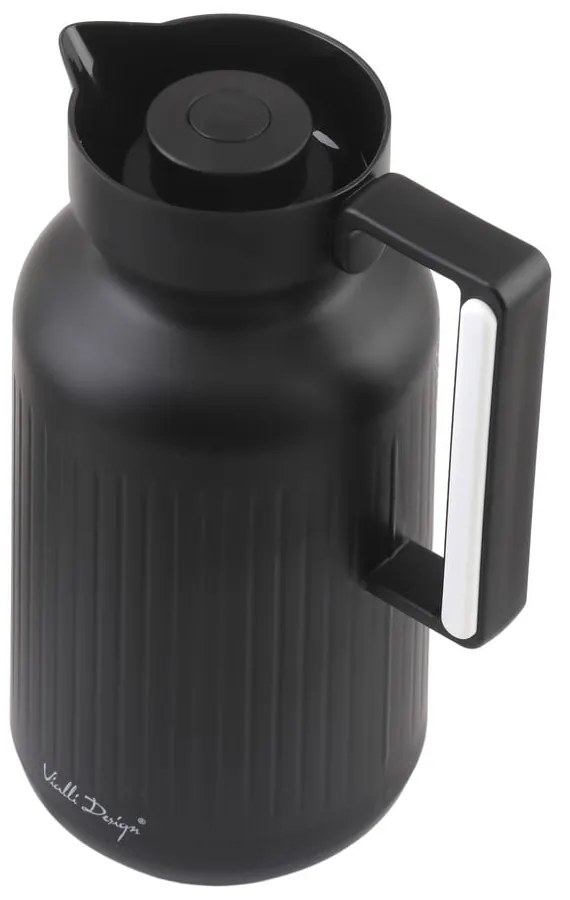 Termos w kolorze matowej czerni 1 l Lungo – Vialli Design