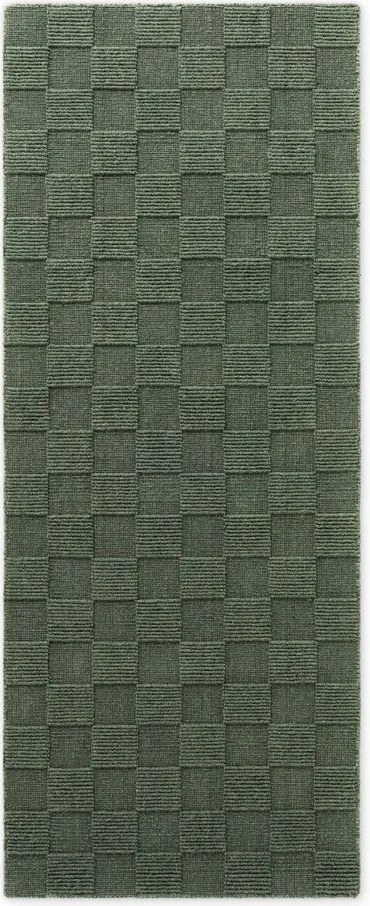 Ciemnozielony wełniany chodnik tkany ręcznie 80x200 cm Scala – Villeroy&amp;Boch