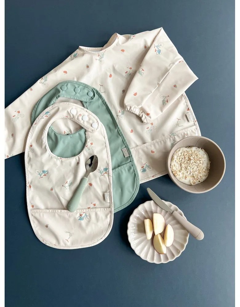 Brązowo-beżowe sztućce dla dzieci z silikonu 3 szt. Olive Mix – Cam Cam Copenhagen