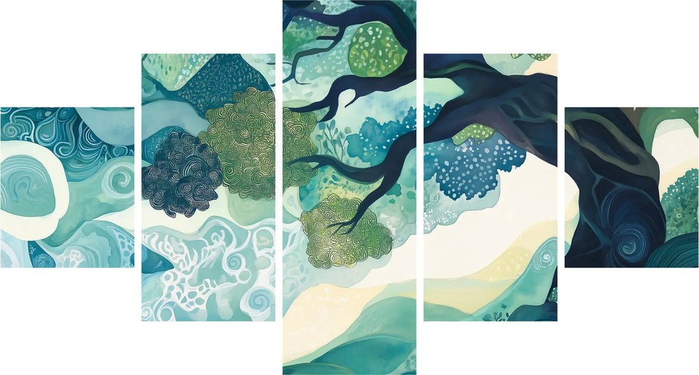 Obraz – Zielona korona drzewa życia (125x70 cm)