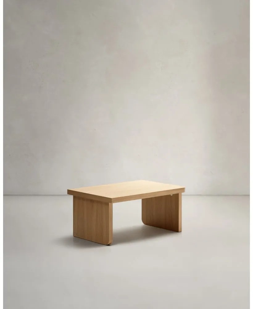 Stolik w dekorze dębu w naturalnym kolorze 89x62 cm Oaq – Kave Home