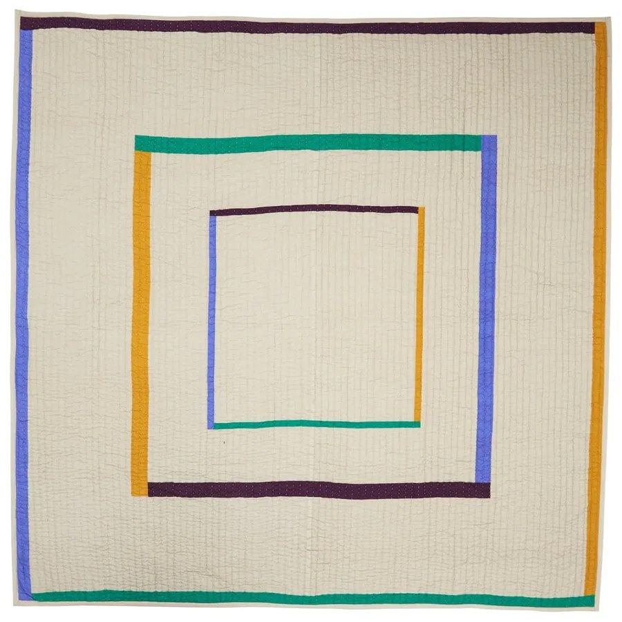 Beżowa bawełniana narzuta na łóżko dwuosobowe 260x260 cm Twist – Hübsch