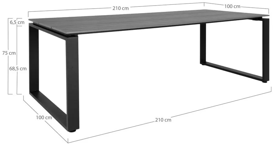 Stół ogrodowy 100x210 cm Denver – House Nordic
