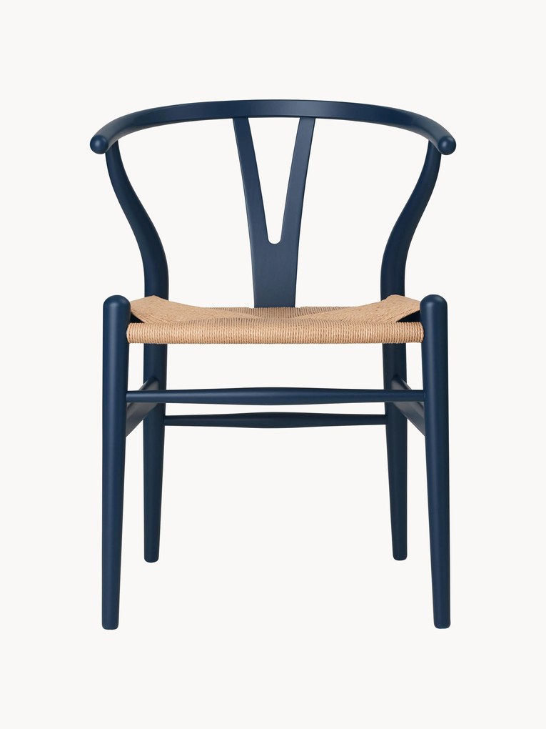 Krzesło z drewna z ręcznie plecionym siedziskiem CH24 Wishbone Chair