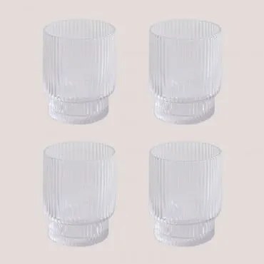 Zestaw 4 Szklanek 300 Ml Yulia Transparent - Sklum