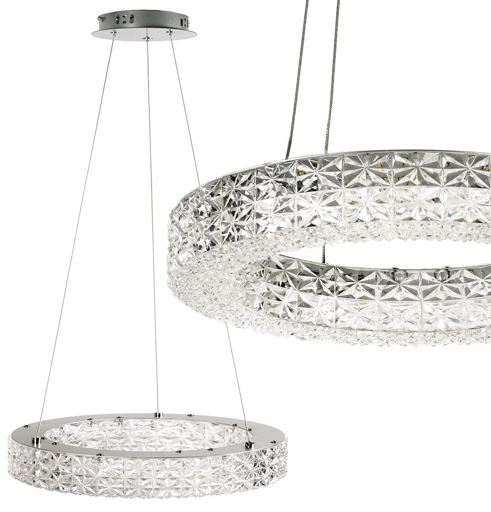 LAMPA WISZĄCA LED MS004-CP 40cm Chrom