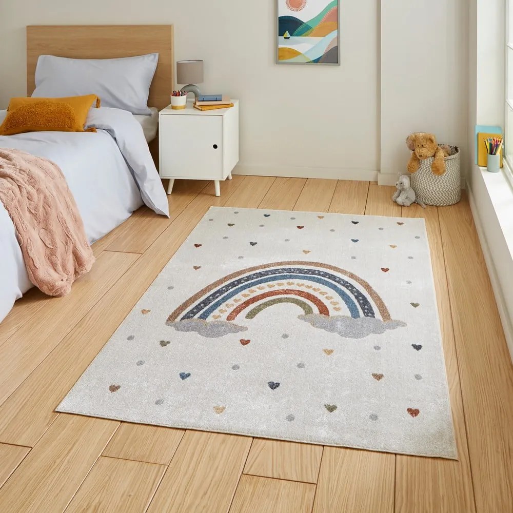 Kremowy dywan dziecięcy 120x170 cm Vida Rainbow – Think Rugs