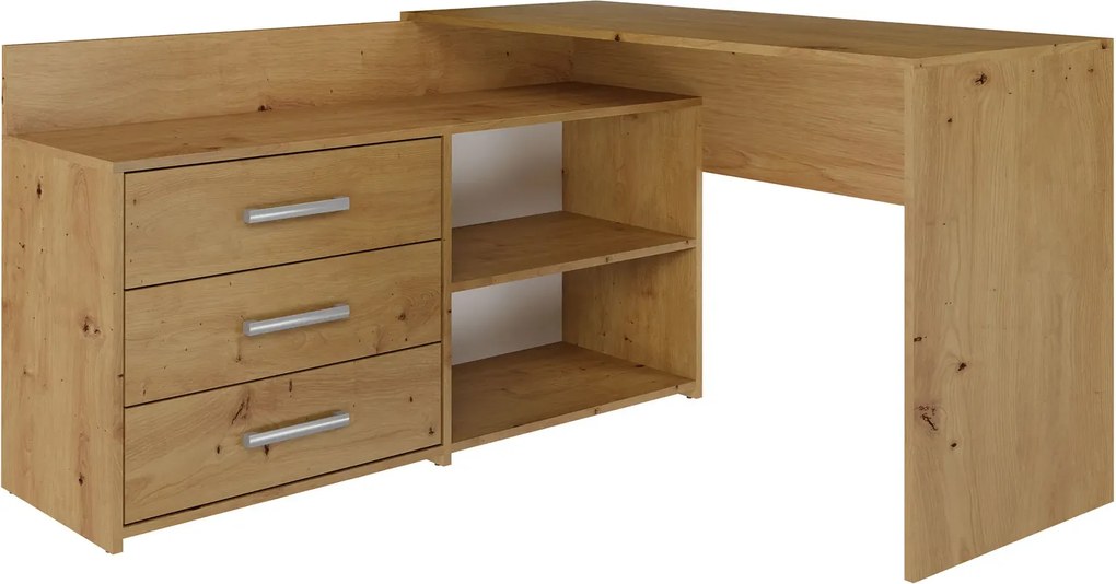 Biurko komputerowe narożne z komodą dąb artisan G5-S98