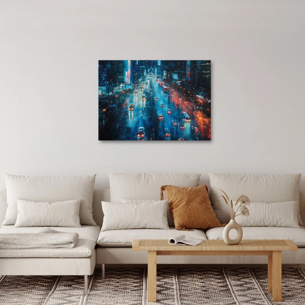 Obraz - Duże miasto, obraz olejny (70x50 cm)