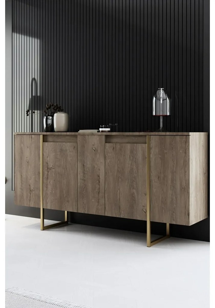 Szafka Luxe Walnut and Gold