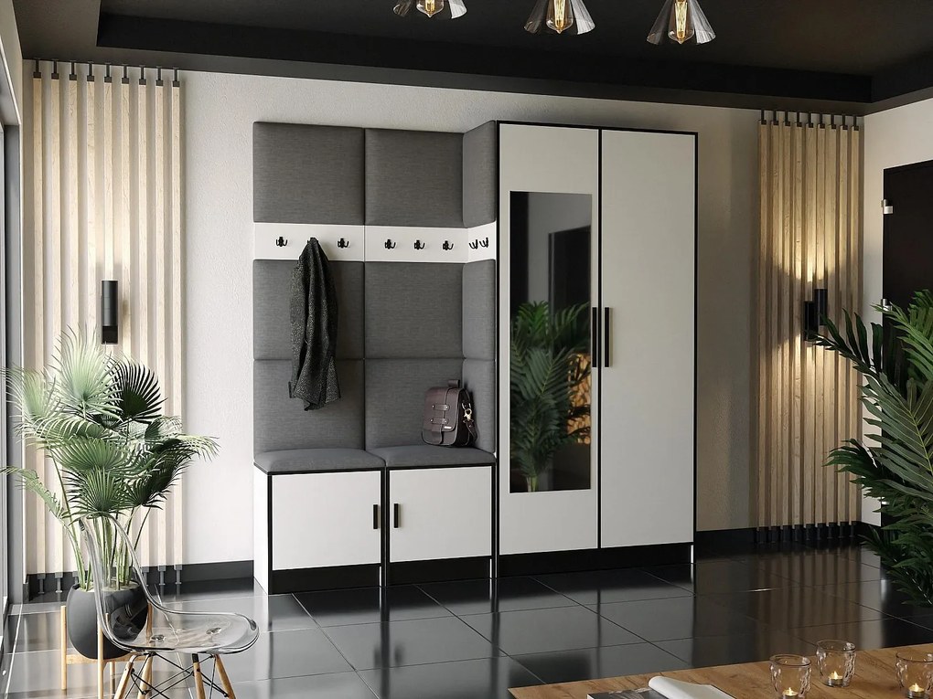 Garderoba ROJ 21 Biały + Szary